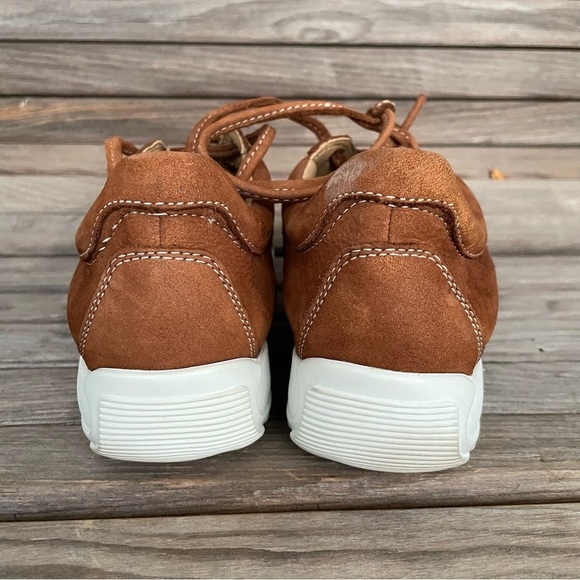 Robert Zur Women’s Nubuck Brown Leather Comfort Sneakers Size 6.5 - Picture 8 of 8